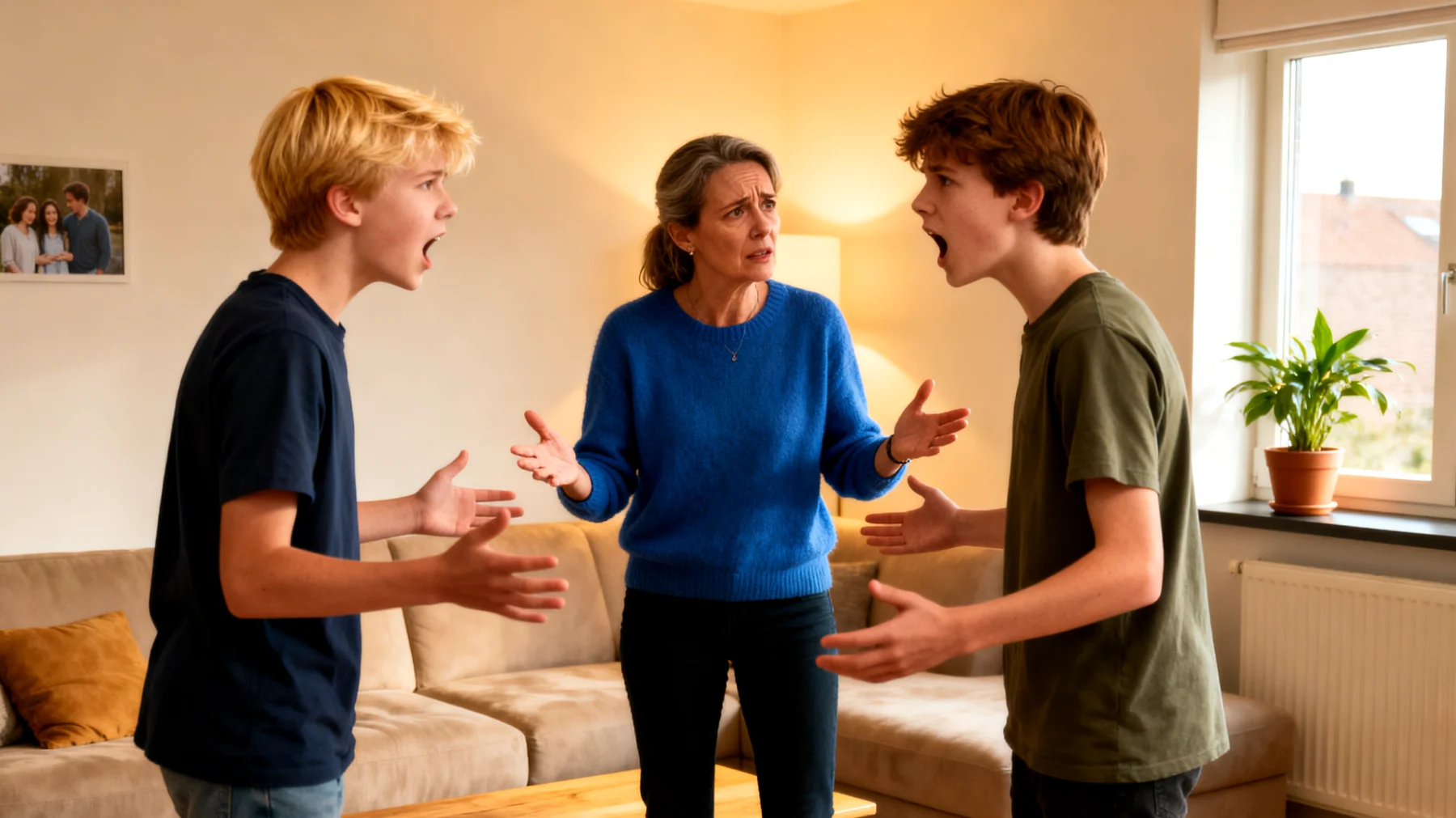 Jaloersheid en rivaliteit tussen adolescente kinderen: hoe kan een moeder omgaan met constante ruzies, vergelijkingen en competitie tussen haar tienerkinderen zonder partij te kiezen of het conflict te verergeren?"