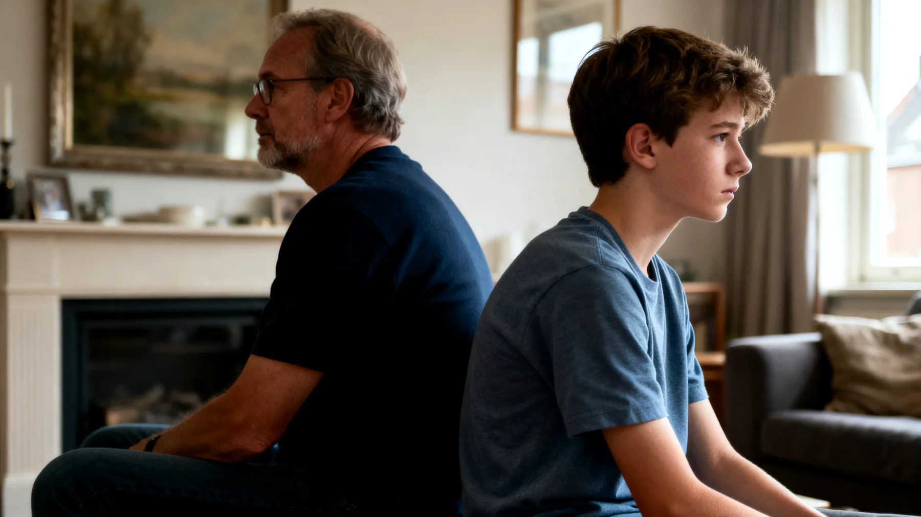 Vader en adolescent ervaren gebrek aan affectieve dialoog: moeilijkheid om gevoelens, emoties en diepere gedachten te delen, wat leidt tot emotionele afstand en oppervlakkige communicatie"