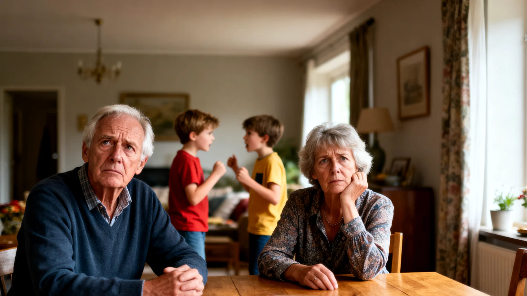 Grootouders worstelen met jaloezie en rivaliteit tussen kleinkinderen, wat spanningen creërt tijdens familiebijeenkomsten en de onderlinge relaties verstoort"